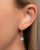 Heartbroken Bling - White Heart Necklace Paparazzi