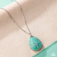 Stony Status - Green Tree/Stone Necklace Paparazzi