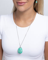 Stony Status - Green Tree/Stone Necklace Paparazzi