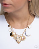 Recognizable Radiance - Multi/ Gold Charm Necklace Paparazzi