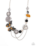 Whimsical Whisper - Black Butterfly Necklace Paparazzi