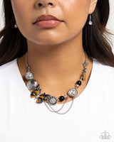Whimsical Whisper - Black Butterfly Necklace Paparazzi