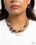 Whimsical Whisper - Black Butterfly Necklace Paparazzi
