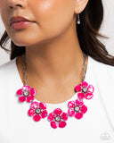 Eternal Efflorescence - Pink Floral Necklace Paparazzi