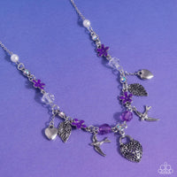 Flight of the Sparrow - Purple Necklace Paparazzi