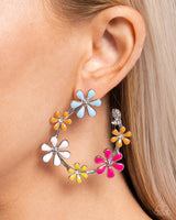 Wreathed Welcome - Multi Floral Earrings Paparazzi