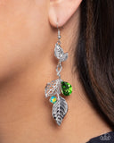 Descending Dazzle - Green Earrings Paparazzi