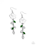 Lattice Lure - White Floral & Pearl Earrings Paparazzi