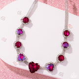 Valentines Vibe - Pink Heart Necklace Paparazzi