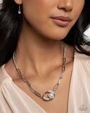 Tilted Tutor - White Necklace Paparazzi