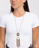 Textured Tourist - Gold Necklace Paparazzi