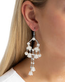 Harmonious Heir - White Earrings Paparazzi