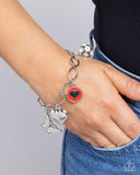 Lullaby Lucky - Red Charm Bracelet Paparazzi