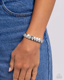 Ornate Outline - White Bracelet Paparazzi