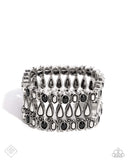 Festival Fencing - Black Bracelet Paparazzi