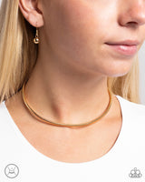 Captivating Choker - Gold Necklace Paparazzi