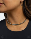 Captivating Choker - Silver Choker Necklace Paparazzi