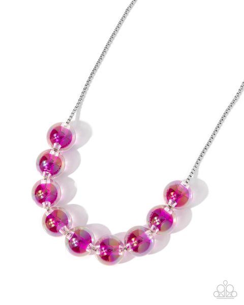 Iridescent Identity - Pink Necklace Paparazzi