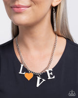 Lovely Lineup - Orange Necklace Paparazzi