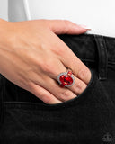 Stubborn Shimmer - Red Ring Paparazzi