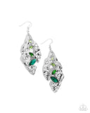 Hammered Hemisphere - Green Earrings Paparazzi