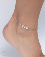 Affectionate Assertion - White Anklet Paparazzi