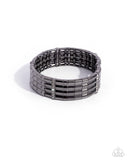 Glistening Getaway - Black Stretchy Bracelet Paparazzi