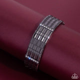 Glistening Getaway - Black Stretchy Bracelet Paparazzi