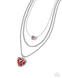 Seize the Sides - Red Heart Necklace Paparazzi