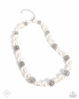 Posh Pattern - White Pearl Necklace Paparazzi