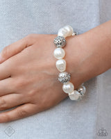 High-Class Headline - White Pearl Bracelet Paparazzi