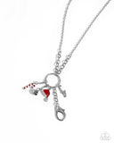 Christmas Cheer - Red Charm Necklace Paparazzi