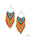 Waving the Banner - Multi - Colored Earrings Paparazzi