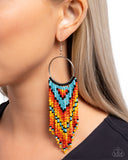 Waving the Banner - Multi - Colored Earrings Paparazzi