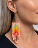 Pointed Promotion - Yellow Seed Bead Earrings Paparazzi