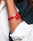 Painted Puzzle - Red Bracelet Paparazzi