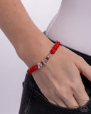 Festival Fling - Red Heart Bracelet Paparazzi