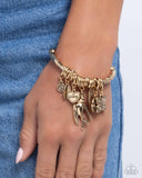 Wild and Scenic - Gold Charm Bracelet Paparazzi