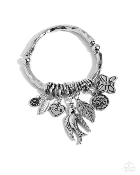 Wild and Scenic - Silver Charm Bracelet Paparazzi