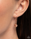 Coming Around - Copper Heart & Floral Necklace Paparazzi