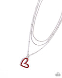 Valentines Day Decadence Red Heart Necklace Paparazzi