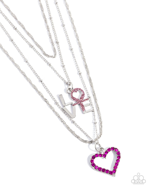 Courting Caliber - Pink Heart Necklace