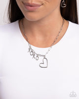 Courting Chains - Silver XOXO Heart Necklace Paparazzi