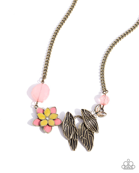 Standing Shimmer - Brass Necklace Paparazzi