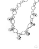 Hey Lover - Silver Heart Necklace Paparazzi