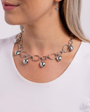 Hey Lover - Silver Heart Necklace Paparazzi