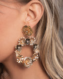 Graceful Garden - Gold & Brass Earrings Paparazzi