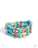 Coachella Confidence - Blue & Gold Bracelet Paparazzi