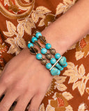 Coachella Confidence - Blue & Gold Bracelet Paparazzi