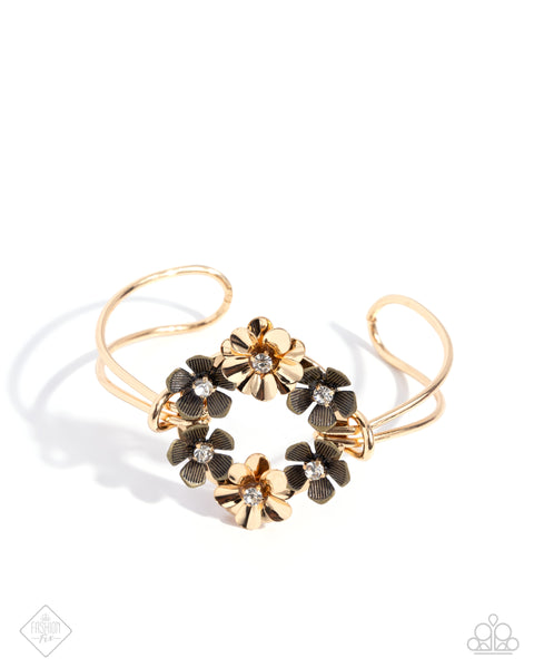 Genuine Garden - Gold Cuff Bracelet Paparazzi